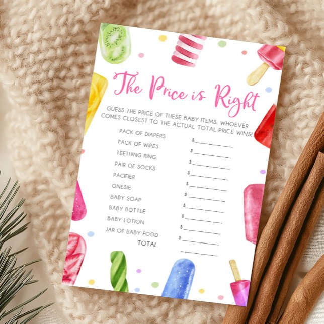 Hon Blir Hon Rund Gissa Rätt Pris Leksaker (Popsicle Baby Shower The Price Is Right Game)