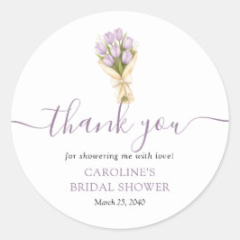 Hon Blir Inte Såld Tulpaner Bröllopsfavor Runt Klistermärke