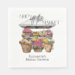 Hon Blir Inte Tillgänglig För Marknaden Blomsterbu Pappersservett
