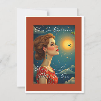 Hon blir mycket högre än Sol Vykort