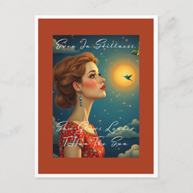 Hon blir mycket högre än Sol Vykort (Framsida)