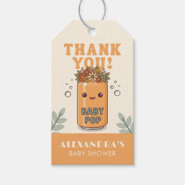 Hon Blir Snart Mamma Tack Orange Kawaii Läskedryck Presentetikett