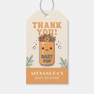 Hon Blir Snart Mamma Tack Orange Kawaii Läskedryck Presentetikett