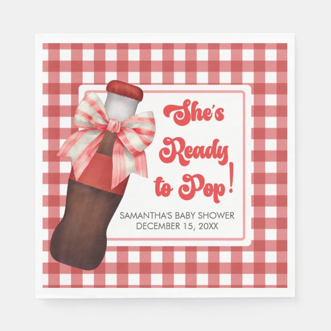 Hon Blir Vacker Bebis Baby Shower  Pappersservett (Framsidan)