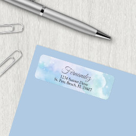 Hon Bridget på Molnet Bröllopsdusch Returadress Etikett