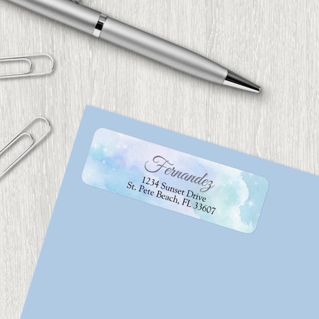 Hon Bridget på Molnet Bröllopsdusch Returadress Etikett (Skapare uppladdad)