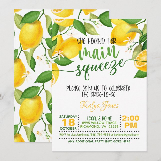 Hon bröllopsfest - Hittade sin stora kärlek Inbjudningar (Fram/baksida)