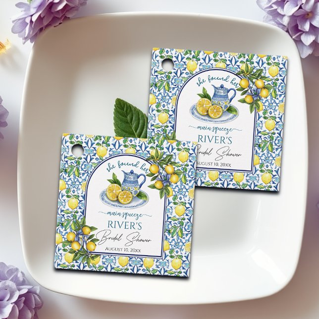 Hon Bröllopsfest 'She Found Her Main Squeeze' Gåvor Etiketter (Skapare uppladdad)