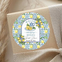 Hon Bröllsdagsfest för Bruden Runt Klistermärke