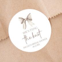 Hon Bryter Förlovningen Vit Båge Bröllopsdusch