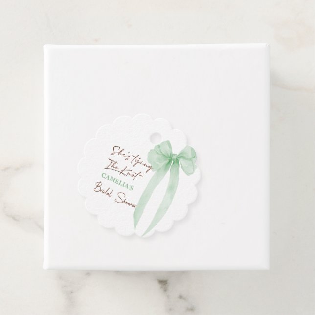 Hon bryter loss Bröllopsfest Grön slinga Gåvor Etiketter (På plats)