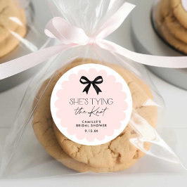 Hon Bryter Ut I Bröllop Båge Bröllopsfest Runt Klistermärke