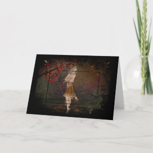 Hon dansar i Skogen Fantasy Greeting Card Kort