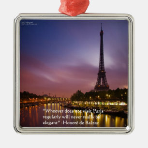 Hon de Balzac Om Paris Frankrike Julgransprydnad Metall