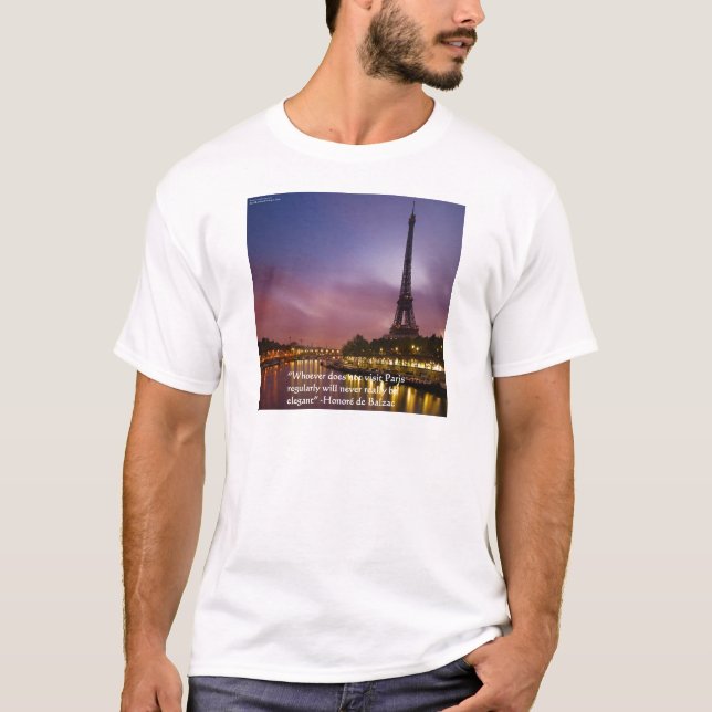 Hon de Balzac Om Paris Frankrike Tee (Framsida)