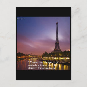 Hon de Balzac Om Paris Frankrike Vykort