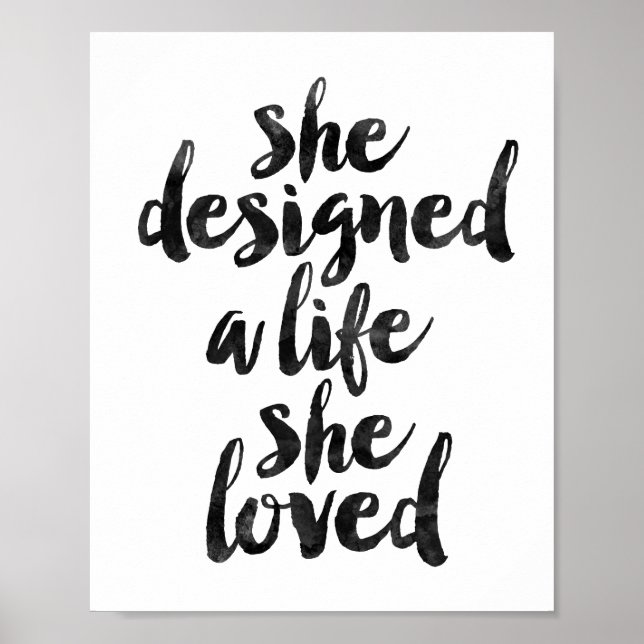 Hon Designade ett liv hon älskade Poster (Framsidan)