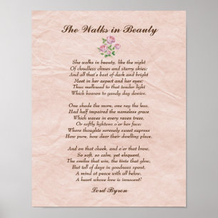 Hon Dikt i Beauty Lord Byron Kärlek Poster