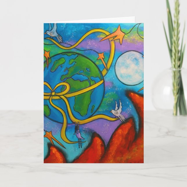 Hon drömm av fredjulkort helgkort (Framsida)