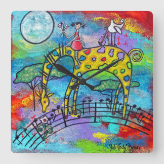 Hon drömmer om Gavotte Clock Fyrkantig Klocka