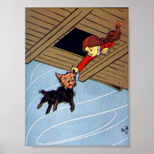 Hon fångade Toto vid gå i ax Poster