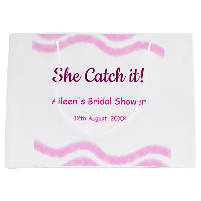 Hon fångar det rosa spiral vattenfärg linjer bröll (Framsidan)