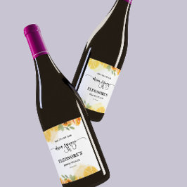 Hon Fann Hennes Drömprins Bröllopsfest  Vinflaska Etikett