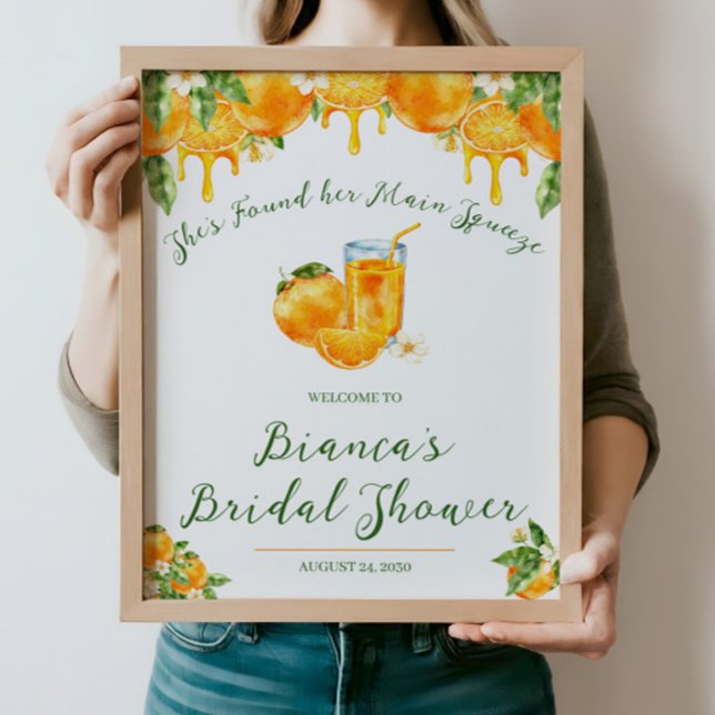 Hon Fann Hennes Drömprins Orange Bröllopsfest Poster (Skapare uppladdad)
