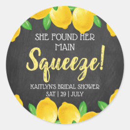 Hon Fann Hennes Huvudsakliga Klämma Lemon Bröllops Runt Klistermärke