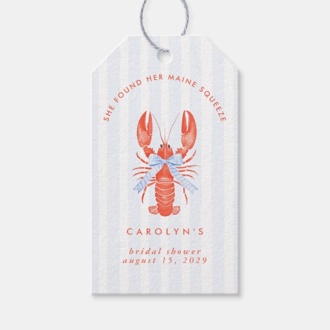 Hon Fann Hennes Maine Squeeze Bröllopsfest  Presentetikett (Framsidan)