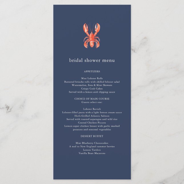 Hon Fann Hennes Maine Squeeze Coastal Lobster Meny (Framsida)