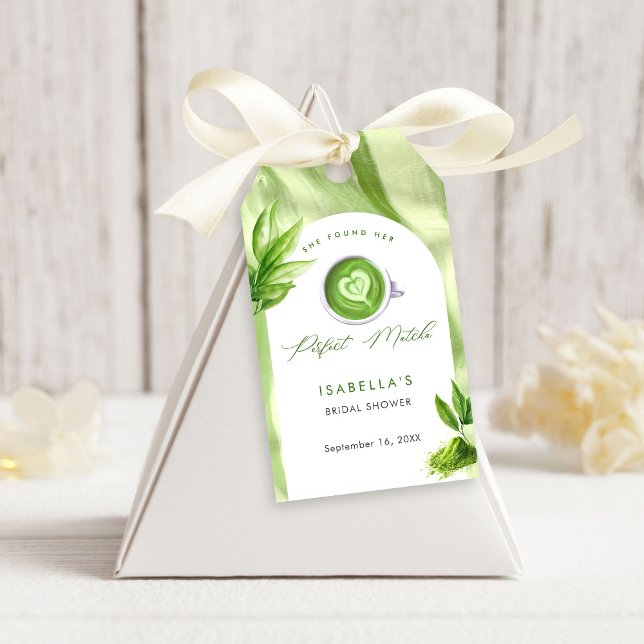 Hon Fann Hennes Perfekta Matcha Elegant Bröllopsdu Presentetikett (Skapare uppladdad)