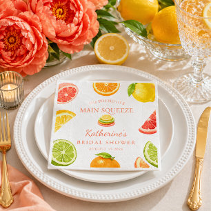 Hon Fann Hennes Stora Kärlek Citrus Bröllopsdusch Pappersservett