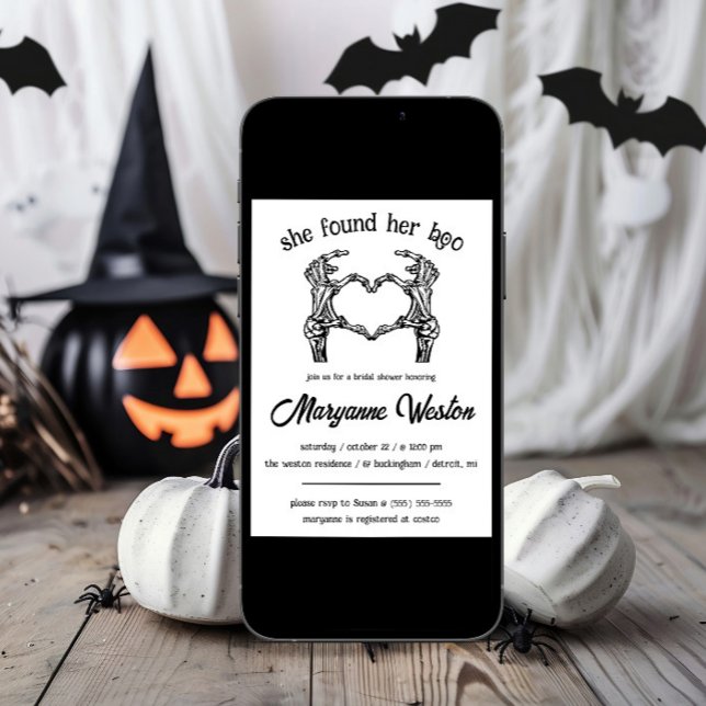 Hon fann sin älskling! Halloween-inspirerad bröllo Inbjudningar (Skapare uppladdad)