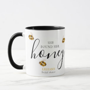 Hon fann sin Honey Bee Bröllopsduschgåva Mugg
