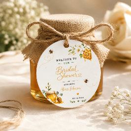 Hon Fann Sin Honung Elegant Blommig Guld Anpassad Gåvor Etiketter