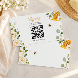 Hon Fann Sin Honung Elegant Blommig Guld Anpassad Tilläggskort