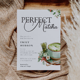 Hon Fann Sin Perfekta Matcha Bröllopsdusch Inbjudningar