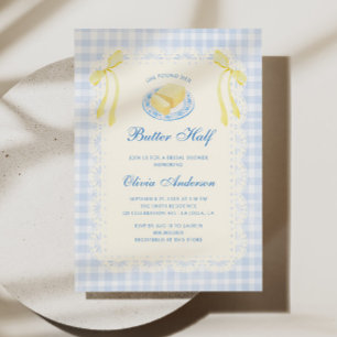 Hon Fann Sin Smörhalva Bröllopsfest Inbjudningar