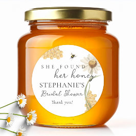 Hon Fann Sitt Honungsbröllopsfest Med Personlig Pr Runt Klistermärke