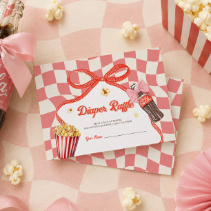 Hon Färdig Att Få Rosa Bebis Baby Shower Blöja Lot Tilläggskort