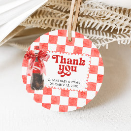 Hon Färdig Att Föda Baby Shower Favor Taggar Gåvor Etiketter