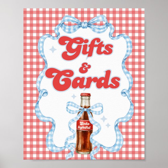 Hon Färdig Pop Soda Barnkalas Presentkort Poster (Framsidan)