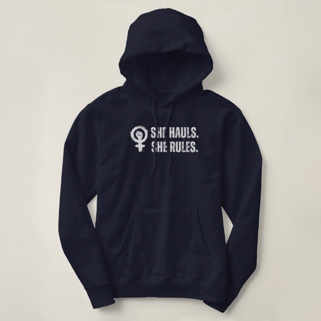 Hon fiskar, hon härskar t shirt (Design framsida)