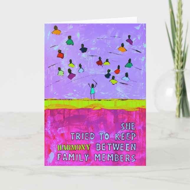 Hon försökte att hålla HARMONI mellan Kort (Framsida)
