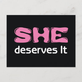 Hon förtjänar det vykort