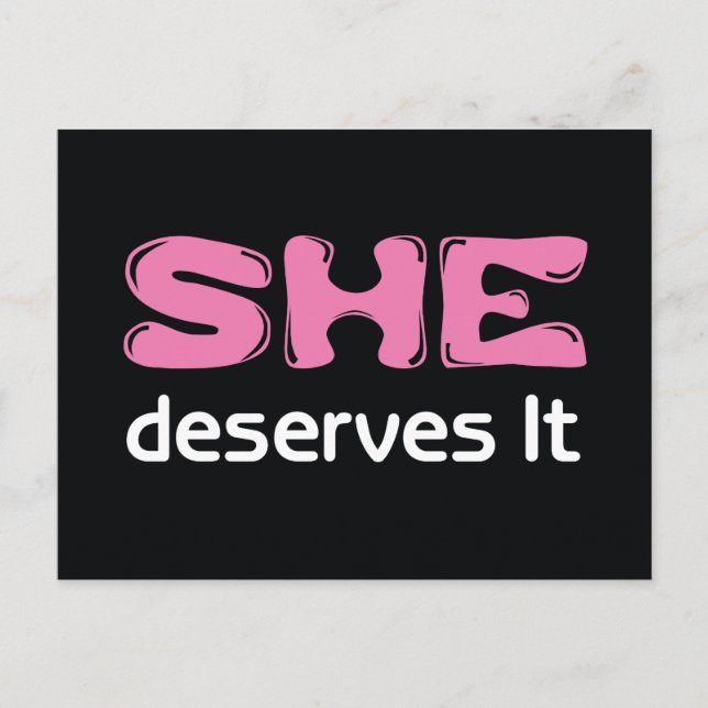 Hon förtjänar det vykort (Framsida)