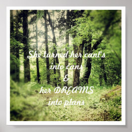 Hon förvandlade sin rälsförhöjning till burkar poster