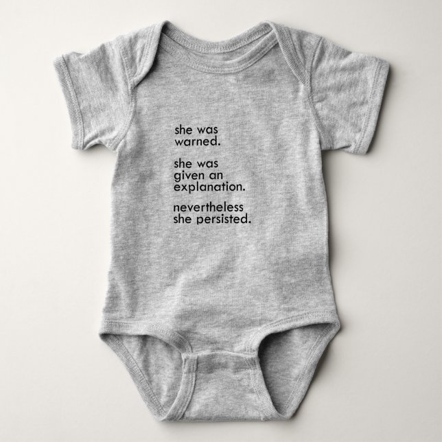 hon framhärdade bebisbodysuiten tröja (Framsida)