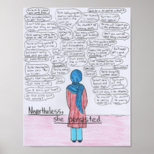 Hon framhärdade (Hijabi) Poster